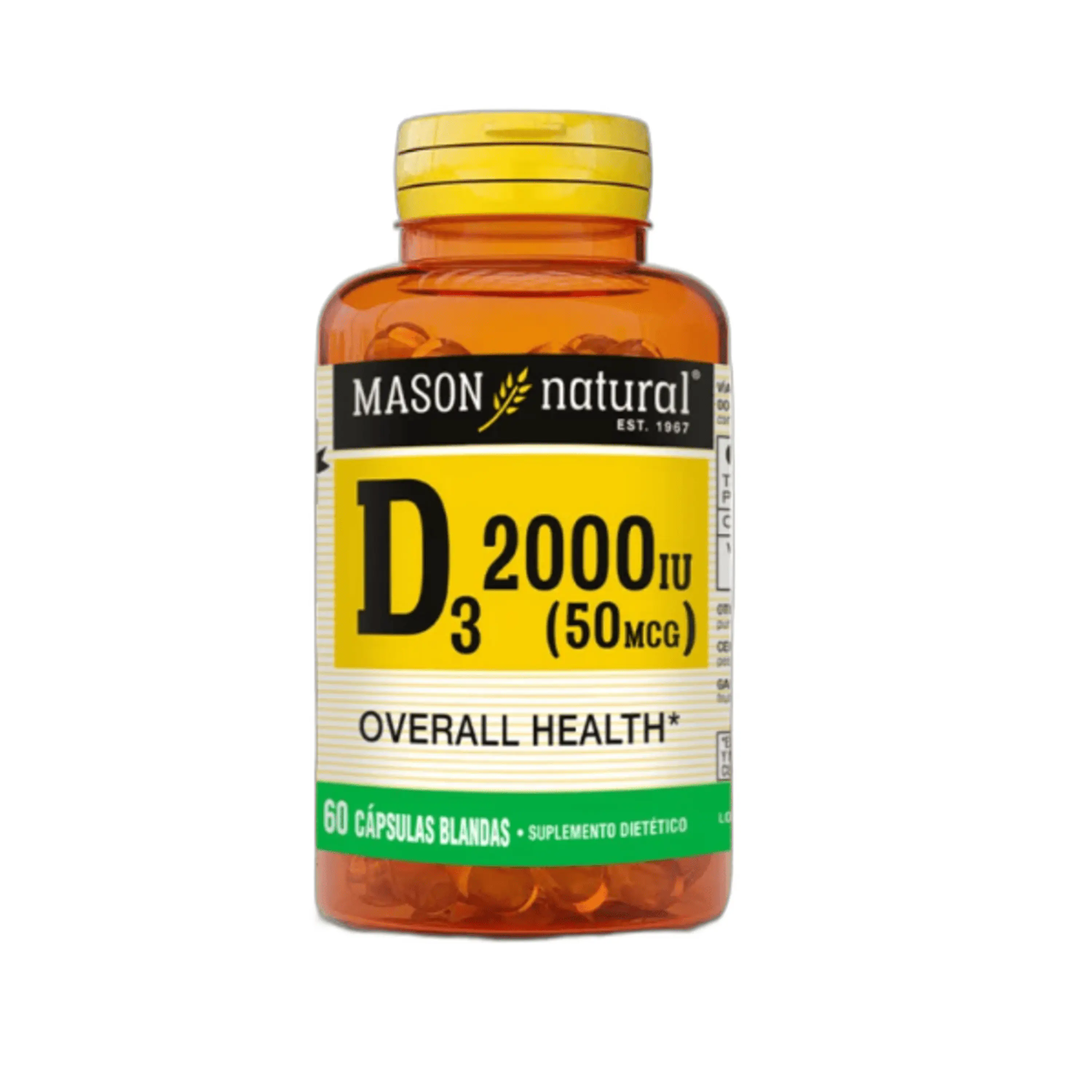 VITAMINA D3 2000 UI * 50mcg - fco x 60 softgel. - MASON - VENTA LIBRE - PROMOCION 1