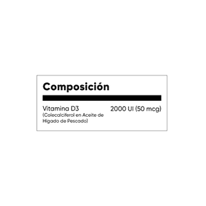 VITAMINA D3 2000 UI * 50mcg - fco x 60 softgel. - MASON - VENTA LIBRE - PROMOCION