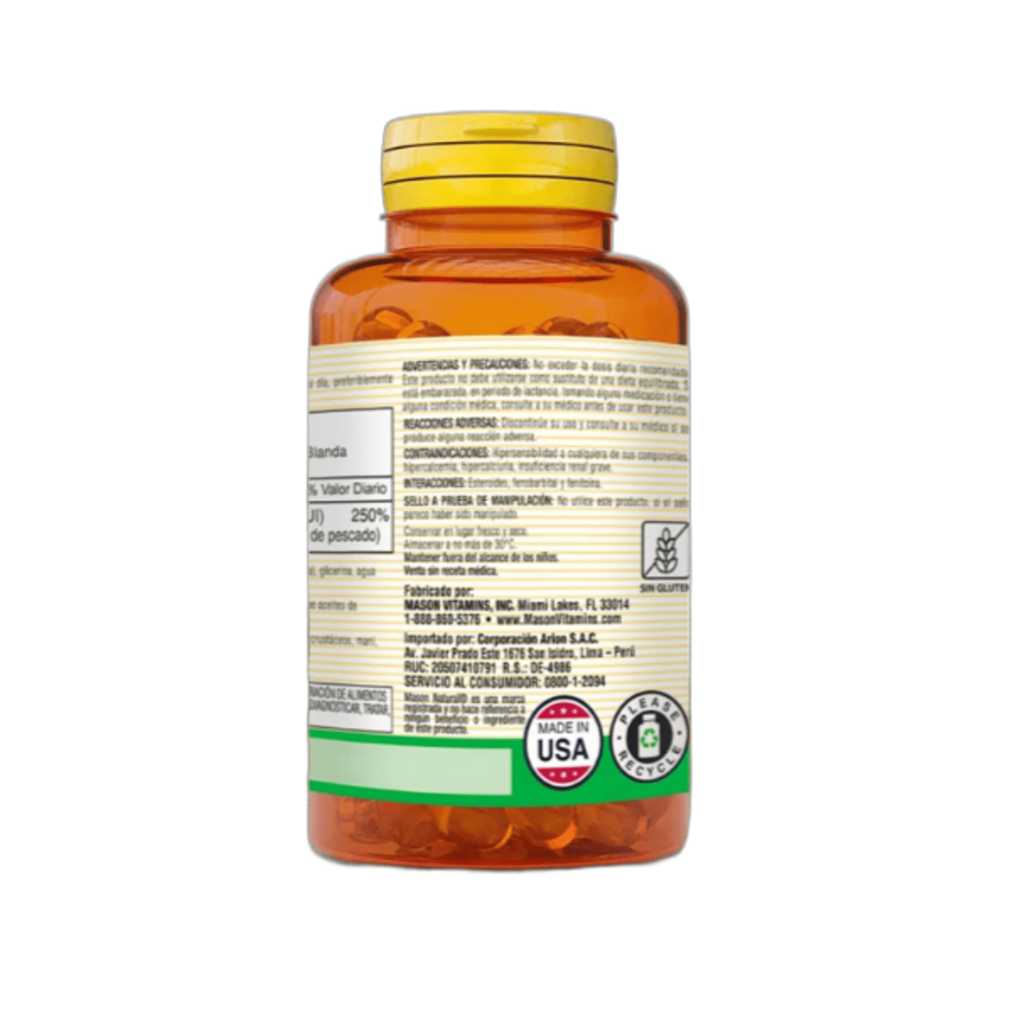 VITAMINA D3 2000 UI * 50mcg - fco x 60 softgel. - MASON - VENTA LIBRE - PROMOCION 4