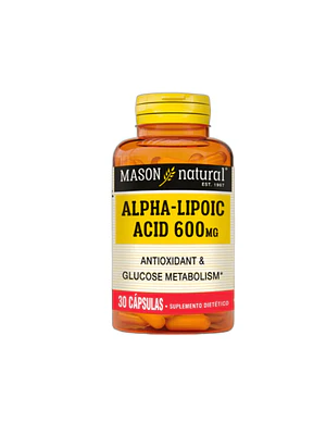 ALPHA-LIPOIC ACID 600 mg - Fco x 30 cap - MASON - VENTA LIBRE - PROMOCION