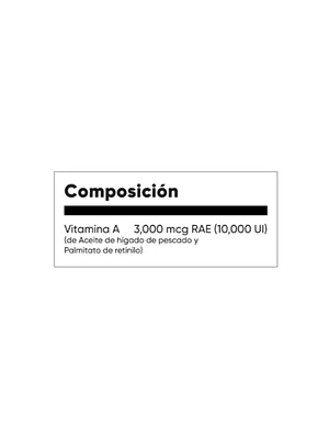 VITAMINA A 10.000 UI (fish liver oil) - fco x 100 cap. - MASON - VENTA LIBRE - PROMOCION