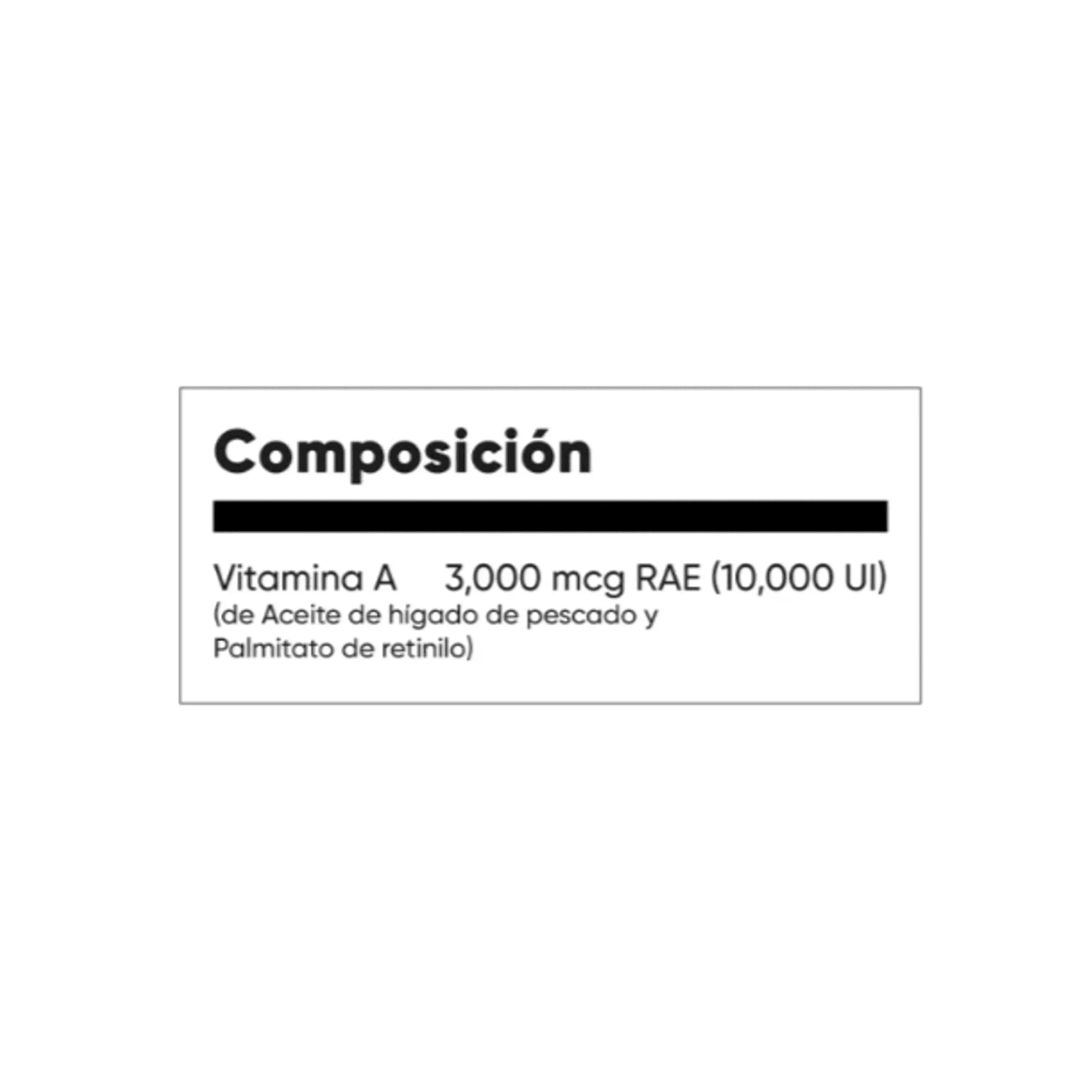 VITAMINA A 10.000 UI (fish liver oil) - fco x 100 cap. - MASON - VENTA LIBRE - PROMOCION 2