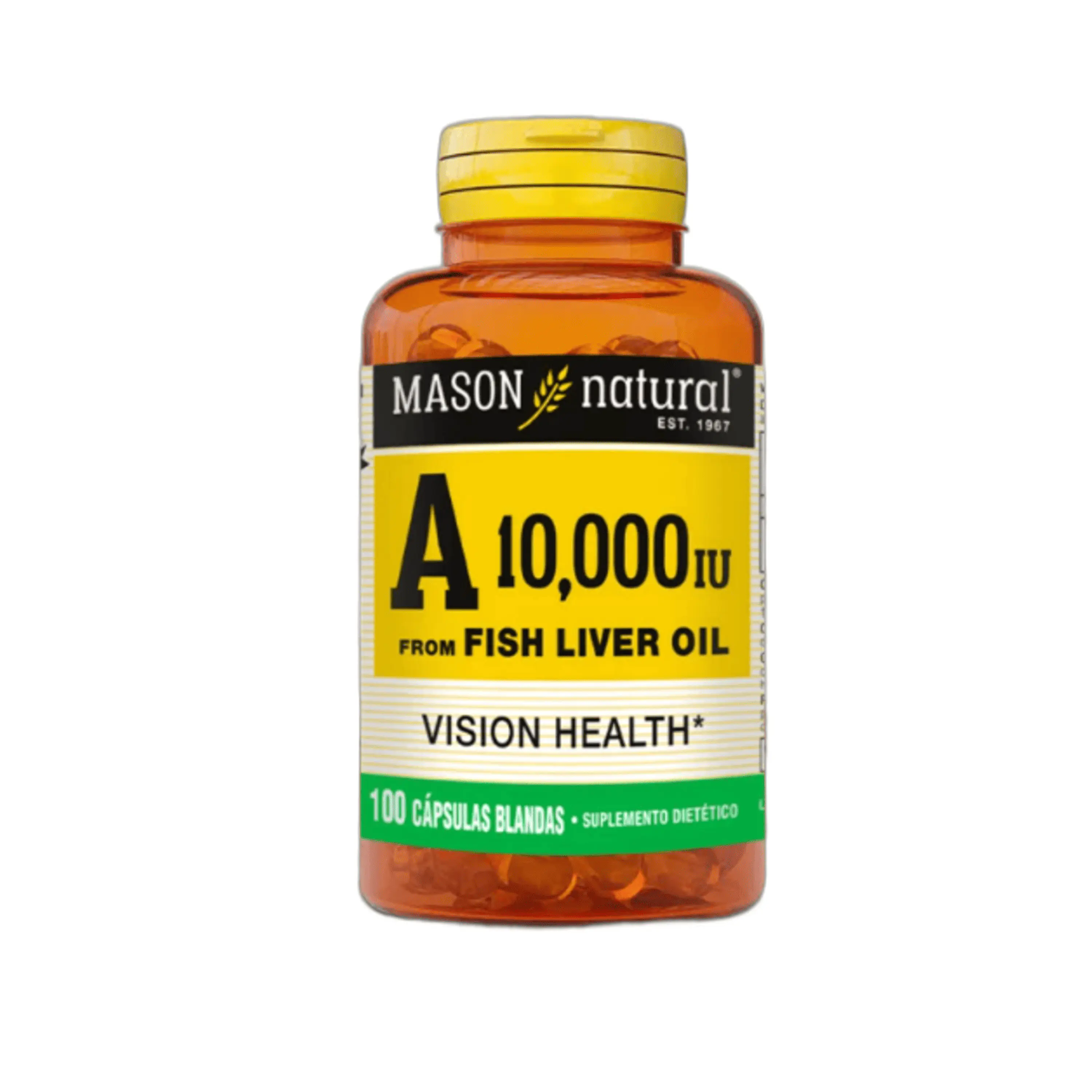 VITAMINA A 10.000 UI (fish liver oil) - fco x 100 cap. - MASON - VENTA LIBRE - PROMOCION 1