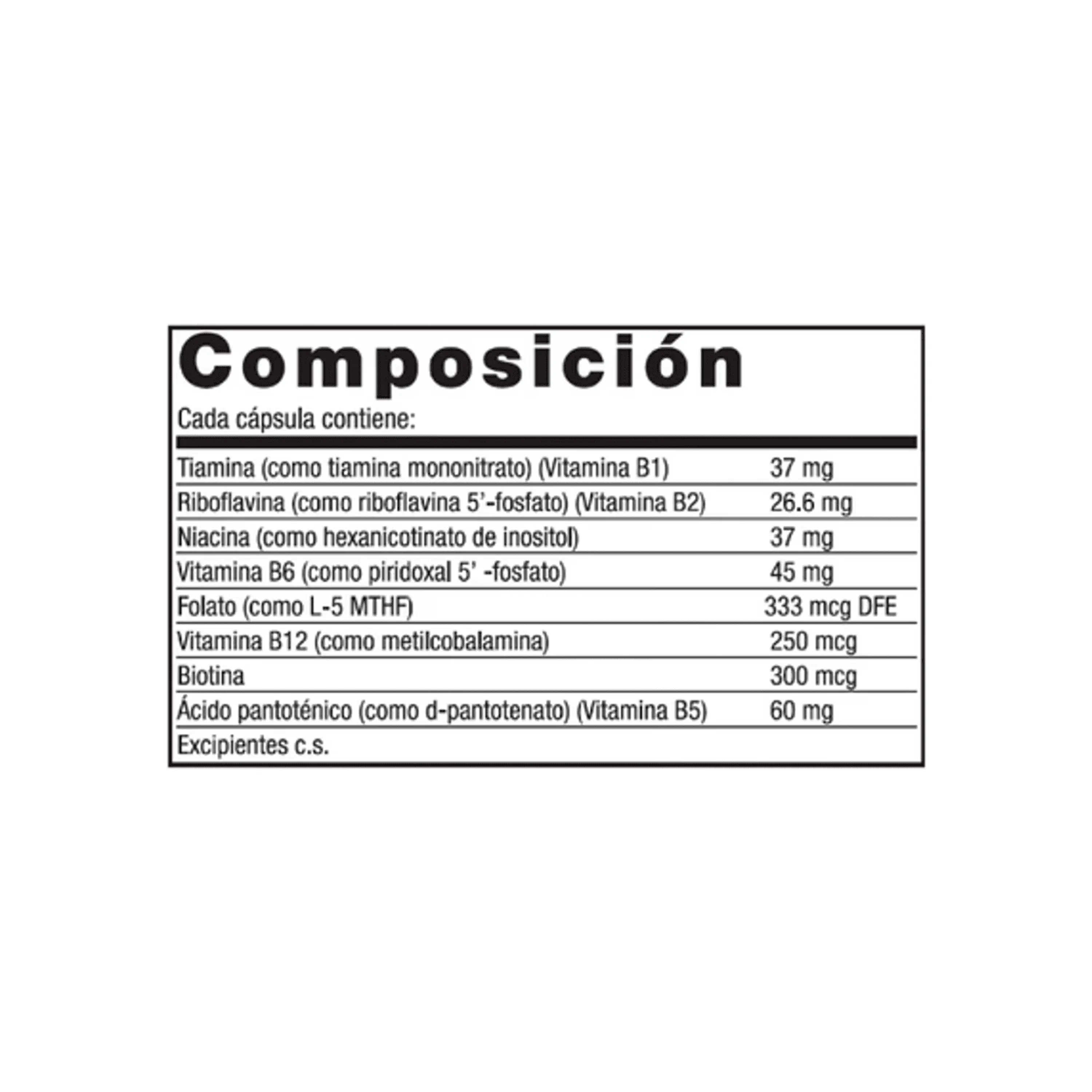  VITAMIN B COMPLEX - Fco x 45 cap 2