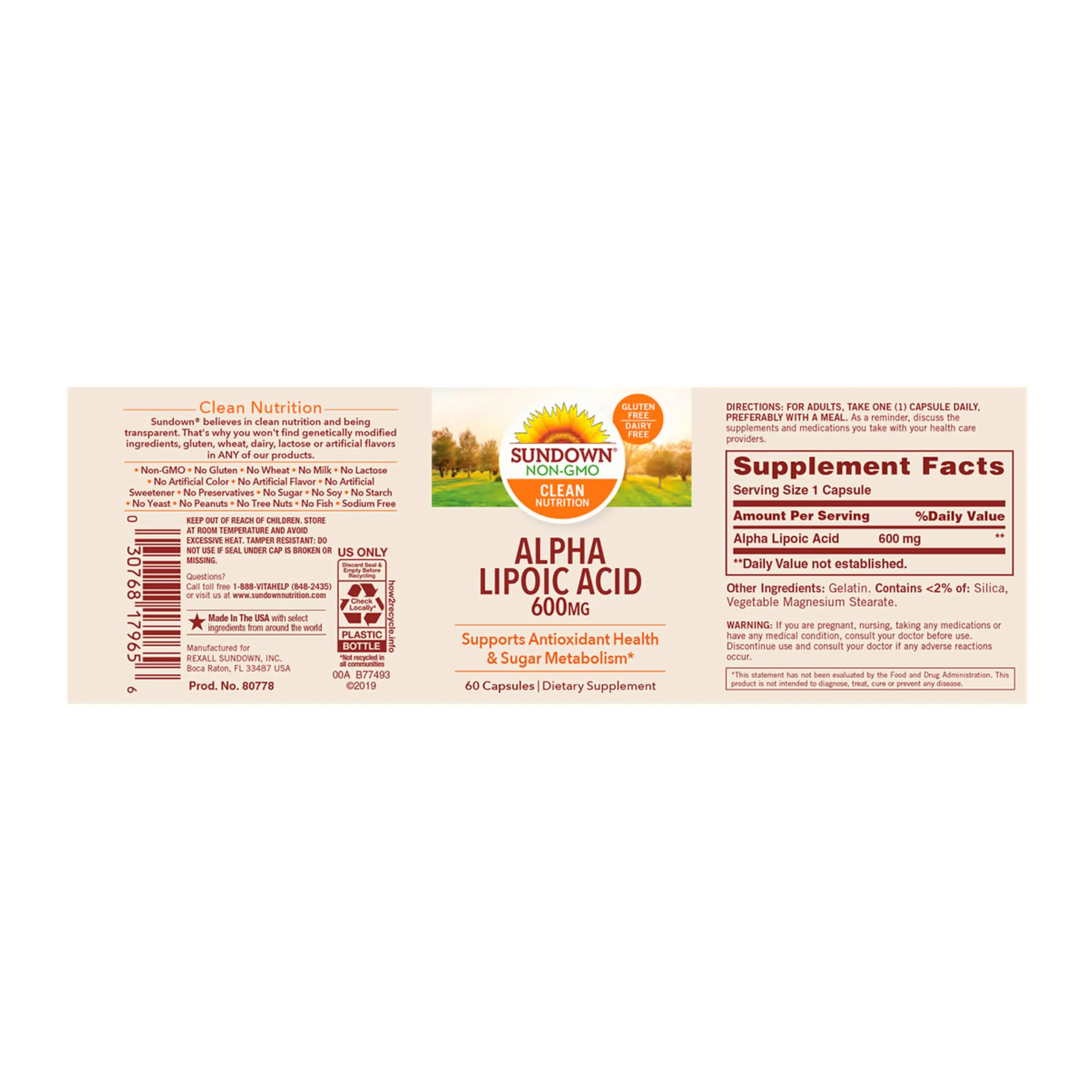 ALPHA LIPOIC ACID 600 mg - fco x 60 cap. 2
