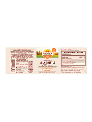 MILK THISTLE 240 mg - fco x 60 cap.