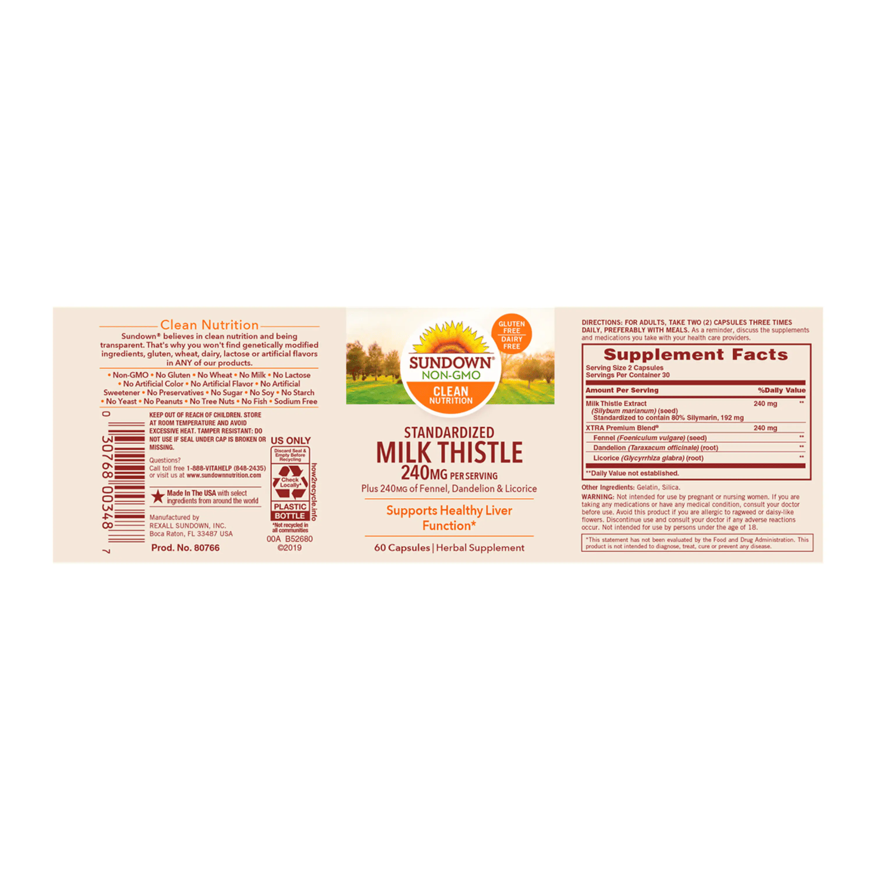 MILK THISTLE 240 mg - fco x 60 cap. 2