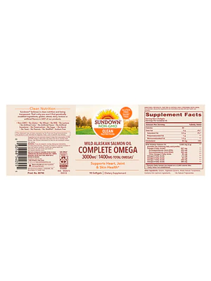 OMEGA COMPLETE (complete omega) 3000mg /1400mg x 90 sofgels