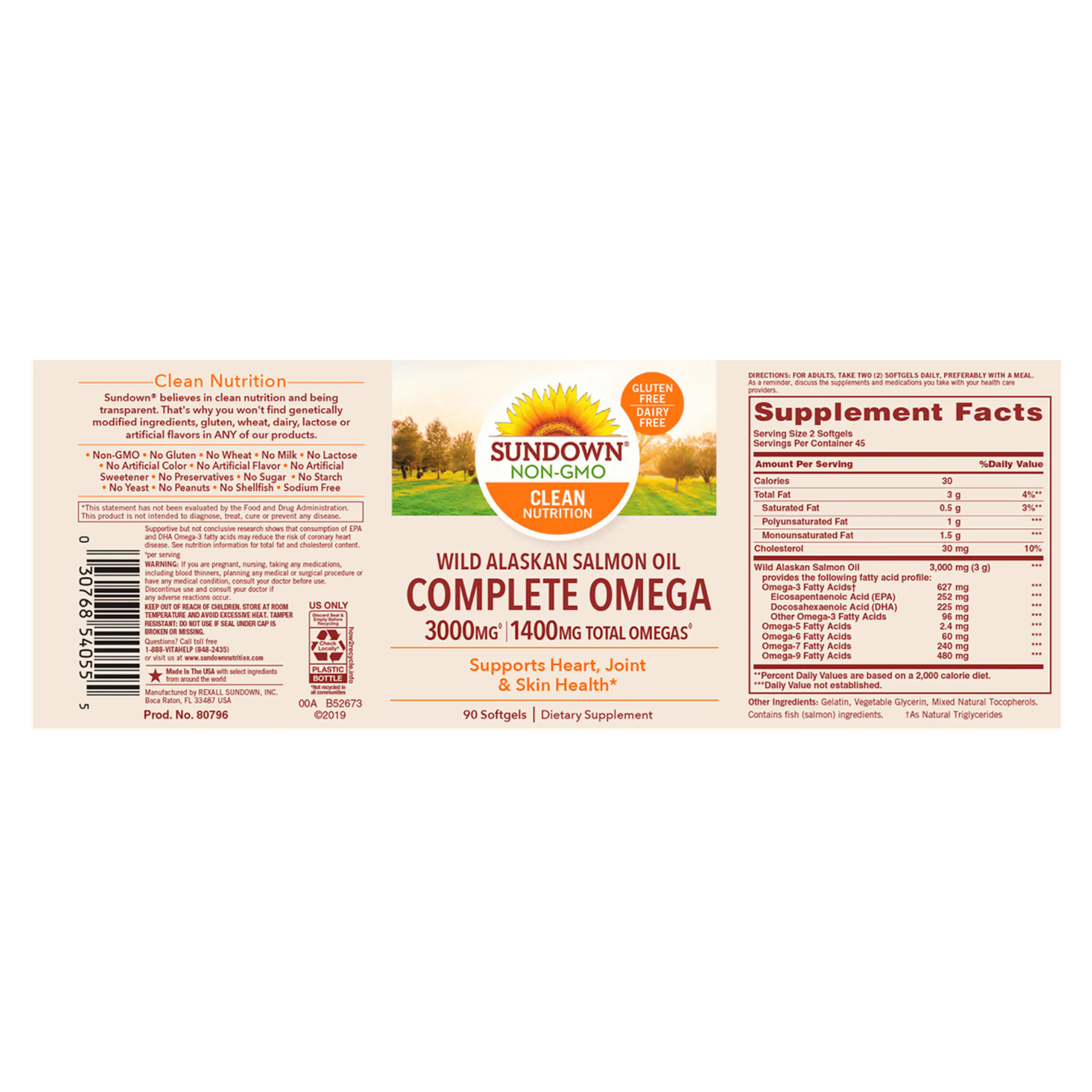 OMEGA COMPLETE (complete omega) 3000mg /1400mg x 90 sofgels 2