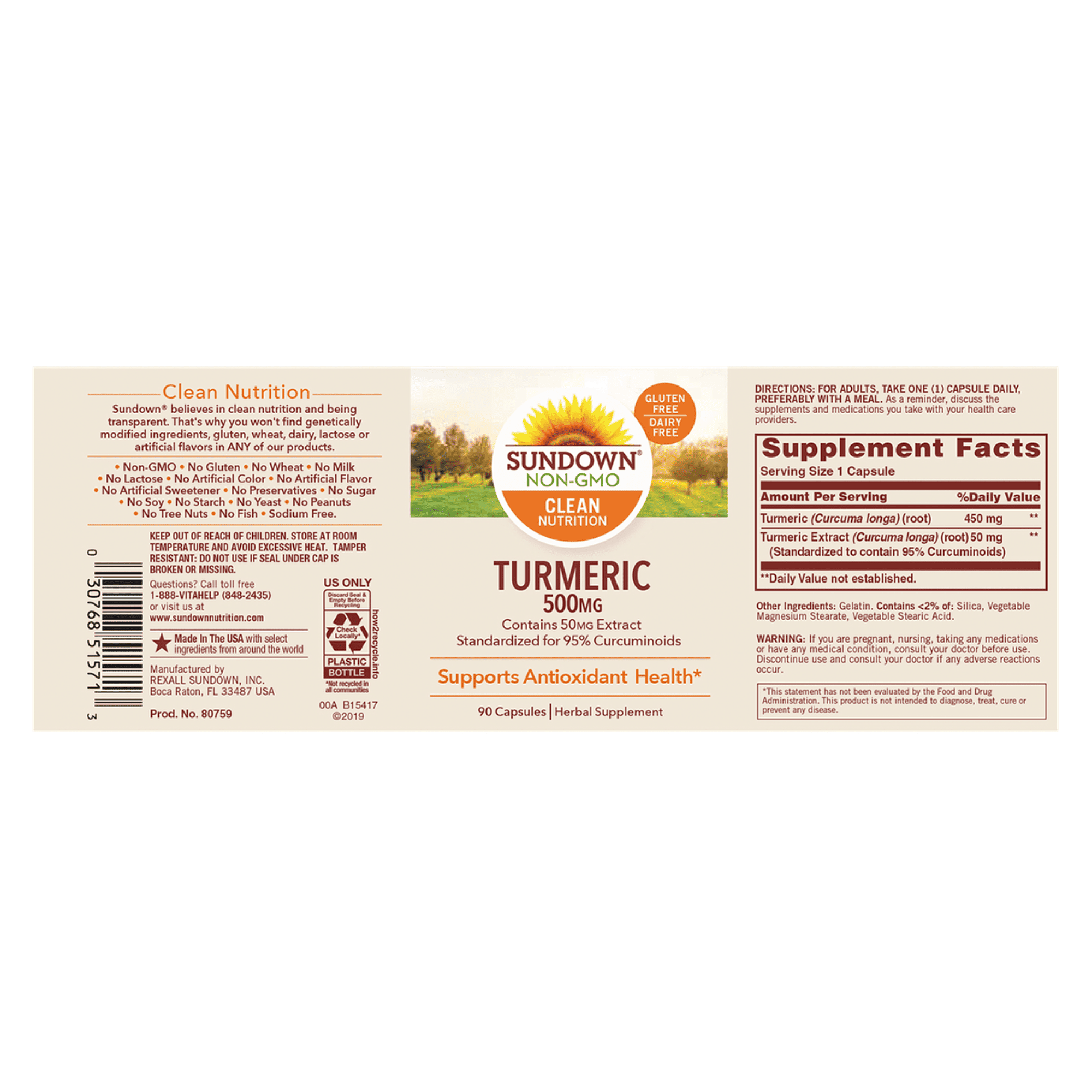 TURMERIC 500mg (curcuma) x 90 cap 2