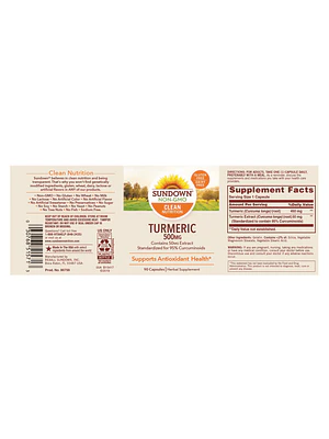 TURMERIC 500mg (curcuma) x 90 cap