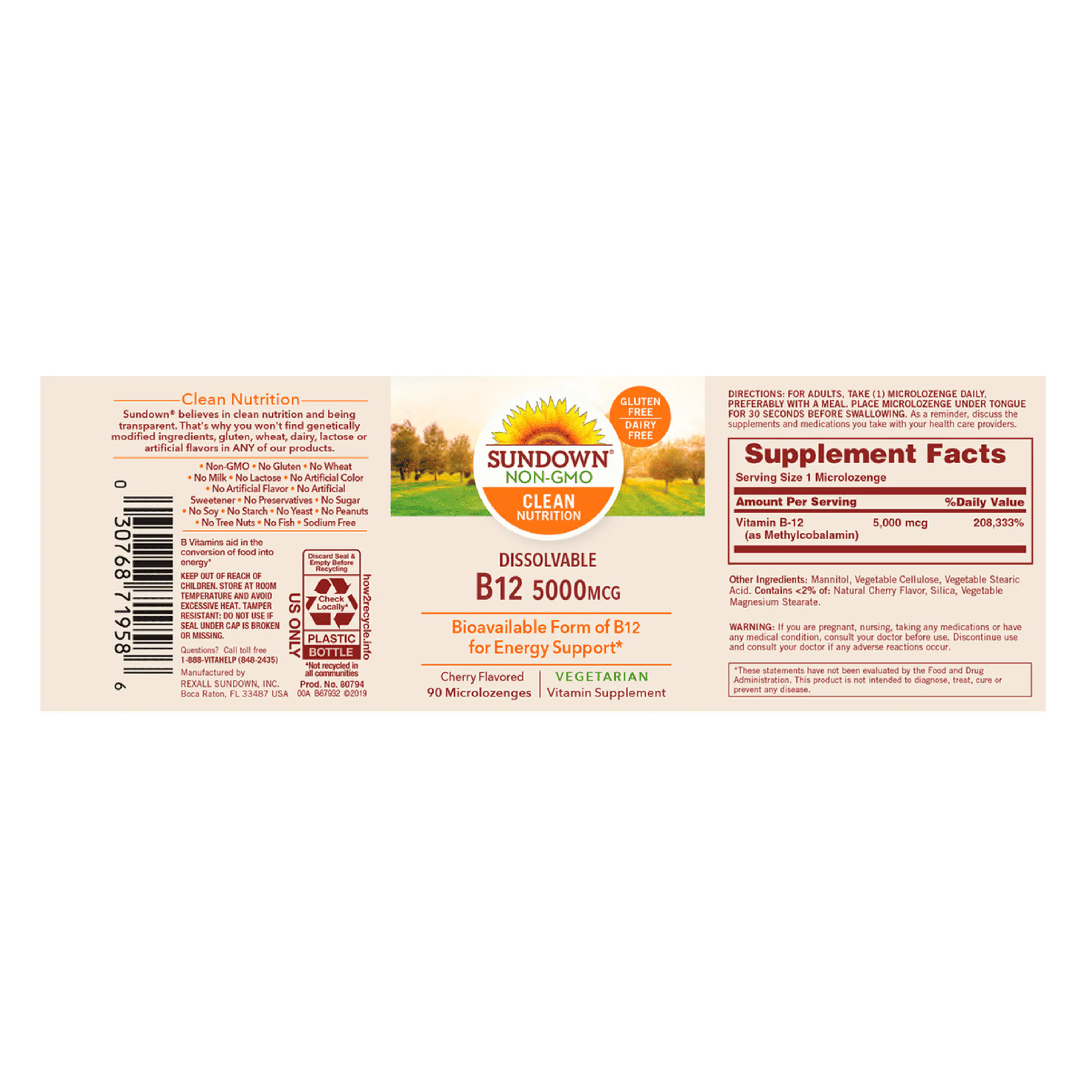 B12 5000 mcg (SUBLINGUAL SABOR A CEREZA) - fco x 90 U. 2