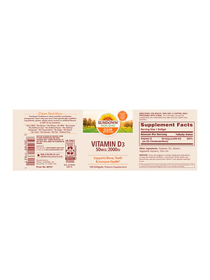 VITAMINA D3 2000 UI - fco x 150 softgel.