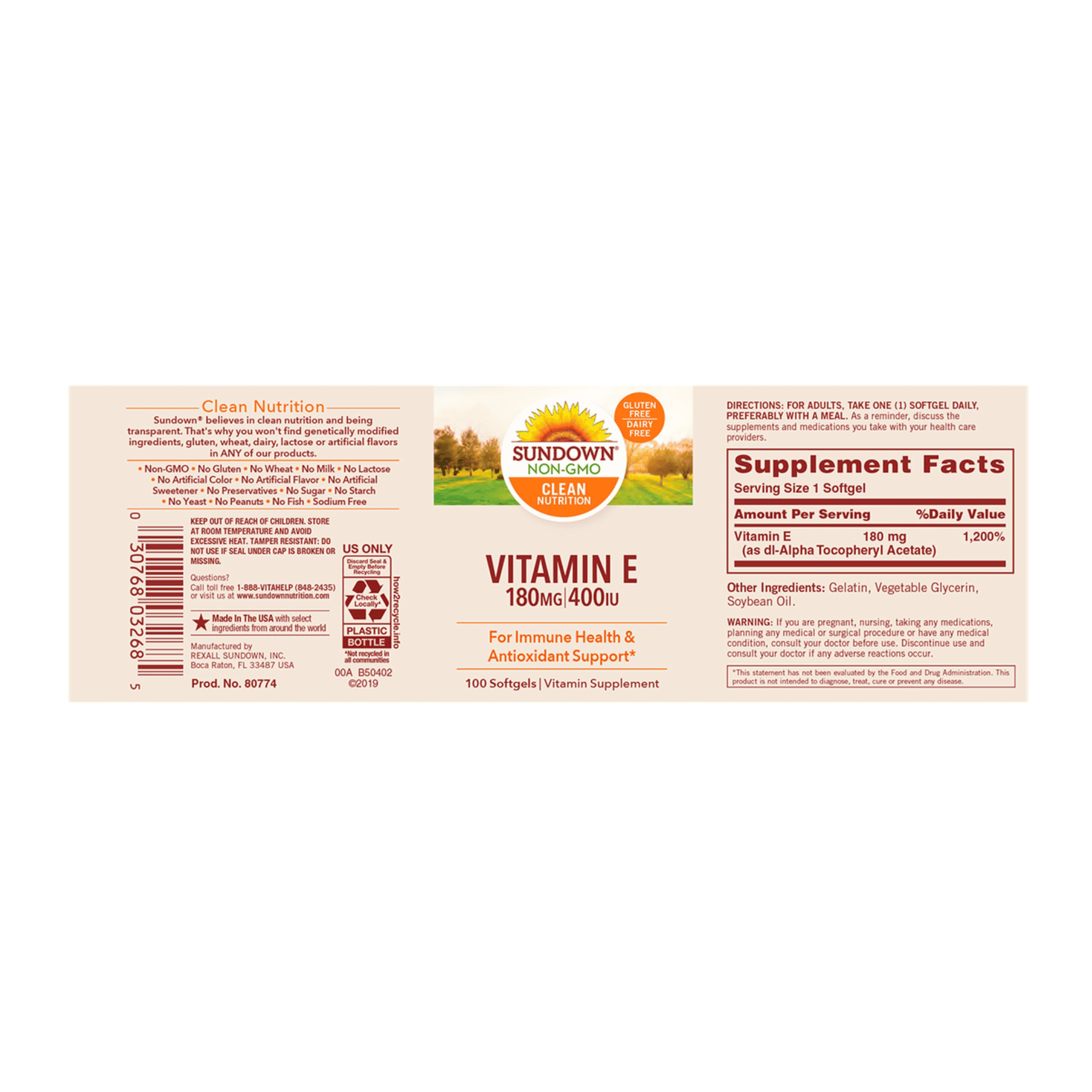 VITAMINA E 400 UI. - fco x 100 sott 2