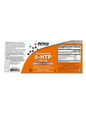 5 HTP 200 mg ( double strenght ) - fco x 60 cap.
