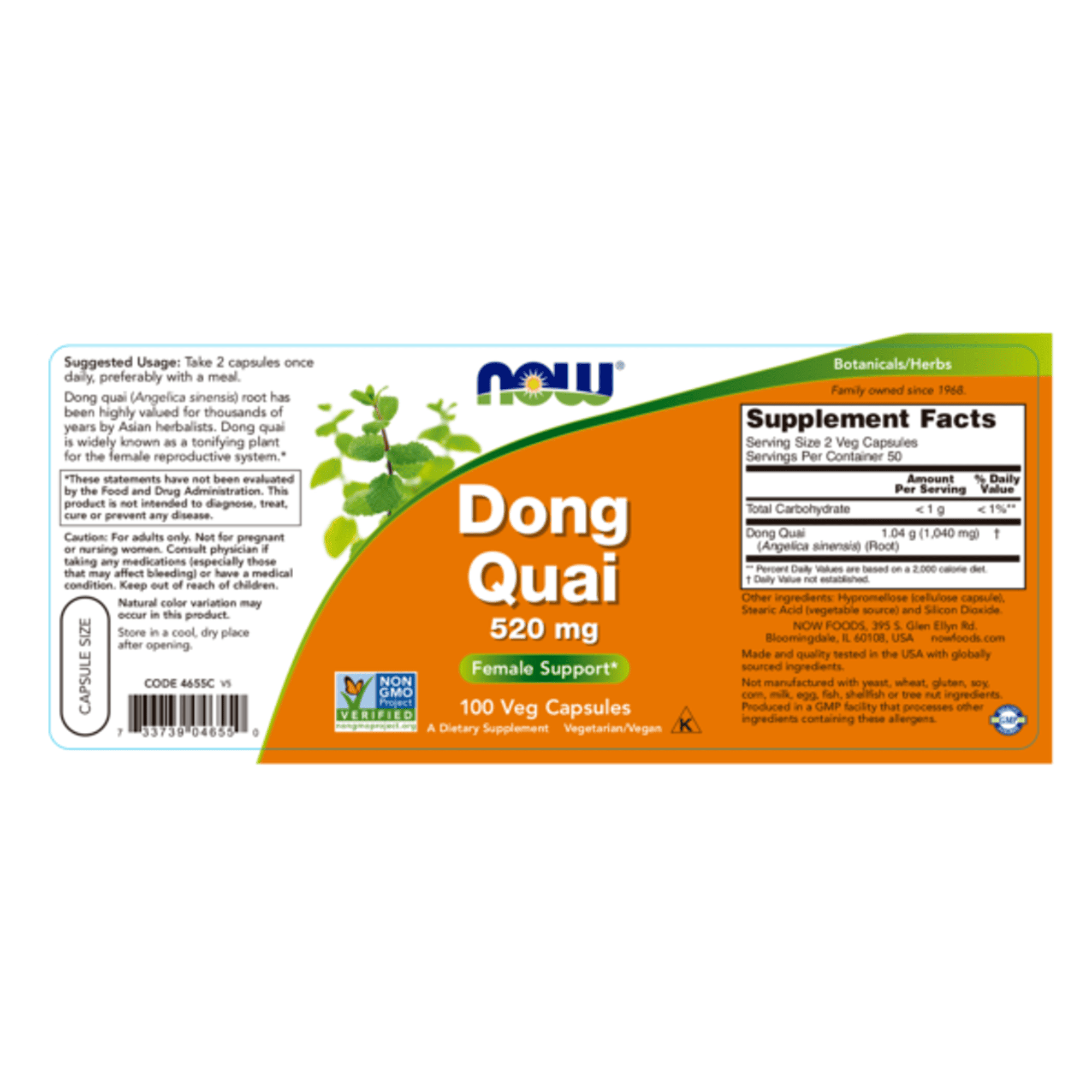 DONG QUAI 520 mg - fco 100 cap 2