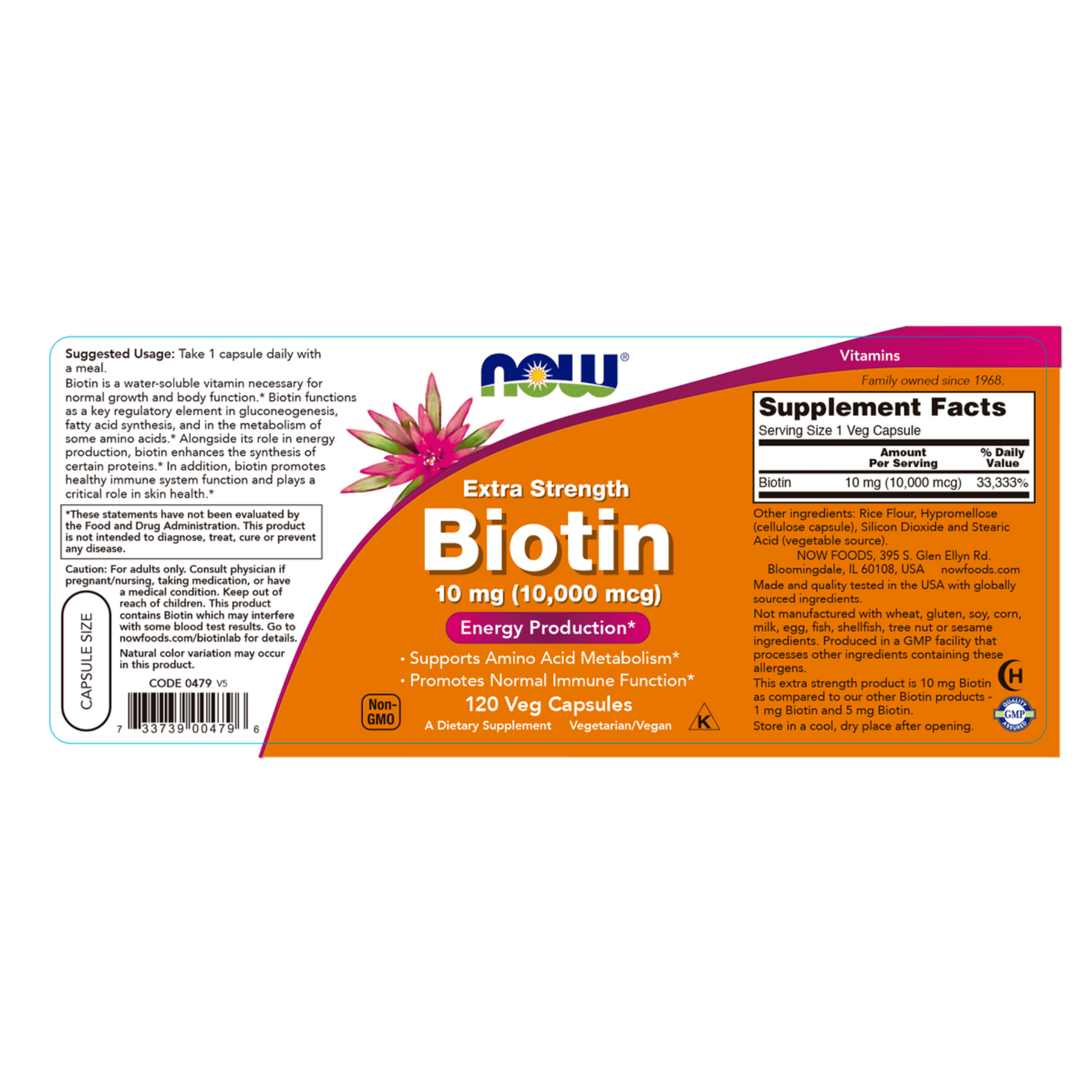 BIOTIN 10.0000 mcg - fco x 120 cap 2