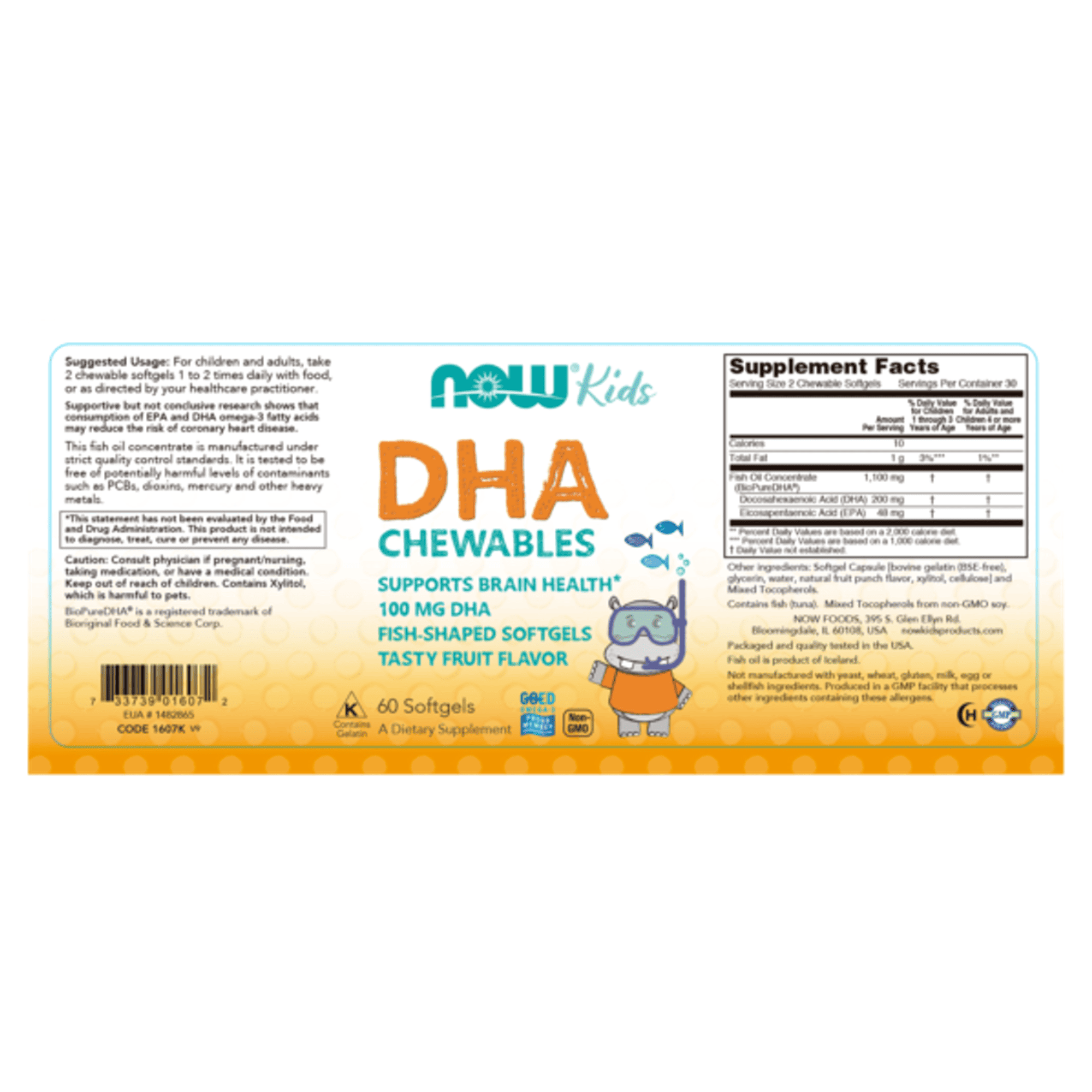 KIDS DHA chewables ( tasty fruit flavor) - fco x 60 soft 2