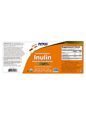 INULINA PREBIOTIC pure powder - fco x 227 g.(8 OZ)