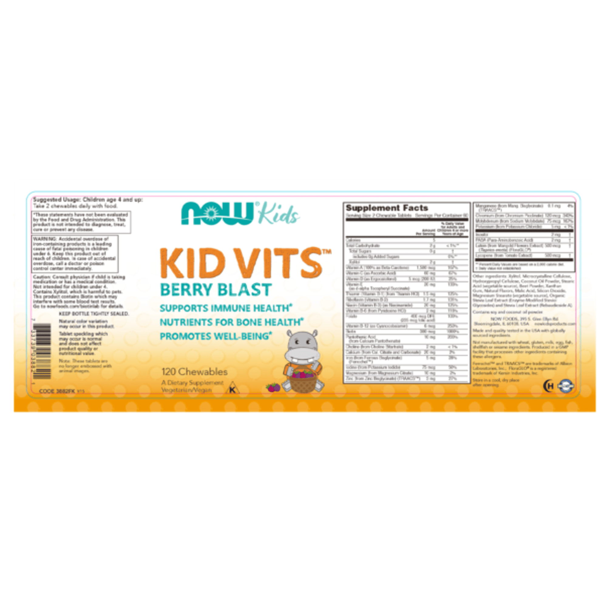 KID VITS (TM) BERRY BLAST - fco 120 past masticables 2