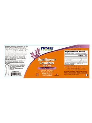 SUNFLOWER LECITHIN 1200 mg - fco 100 stfg