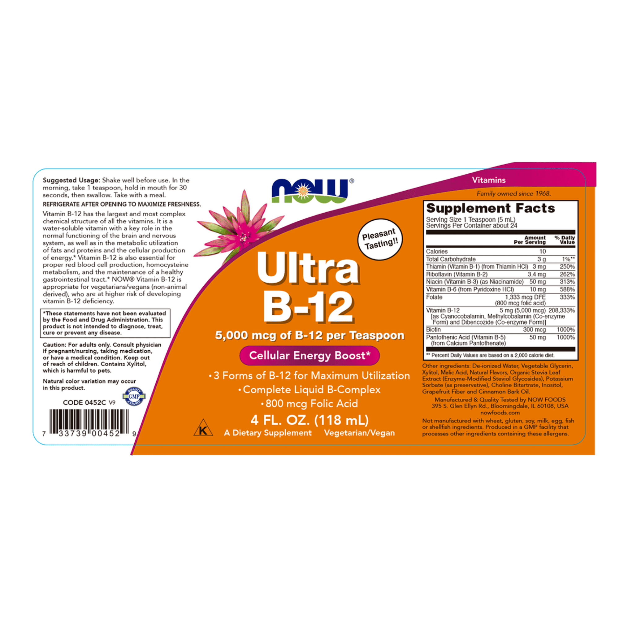 ULTRA B - 12 (VITAMINA B12 5000 mcg ) - fco x 4 onza (118 ml) 2