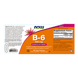 B-6 100 mg (vitamina B6) - fco x 100 cap