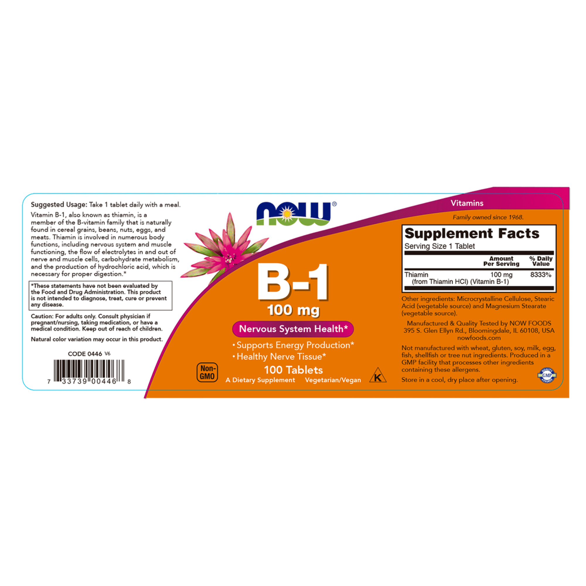 B-1 100 mg (vitamina B1) - fco x 100 tab 2