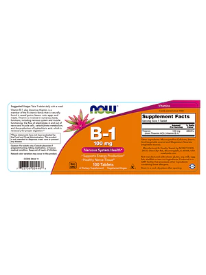 B-1 100 mg (vitamina B1) - fco x 100 tab