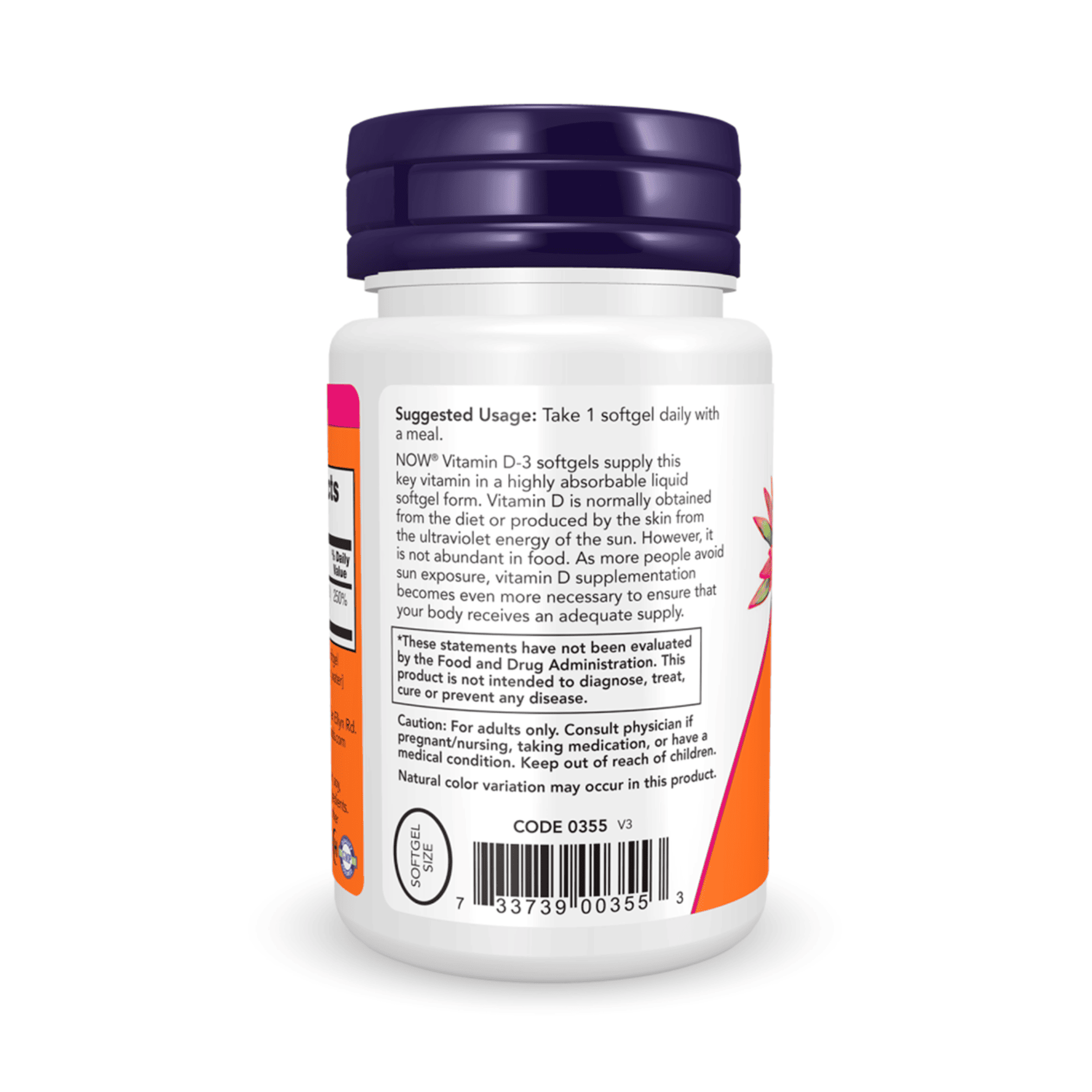 VITAMINA D3 2000 UI - Fco x 30 softgel 3