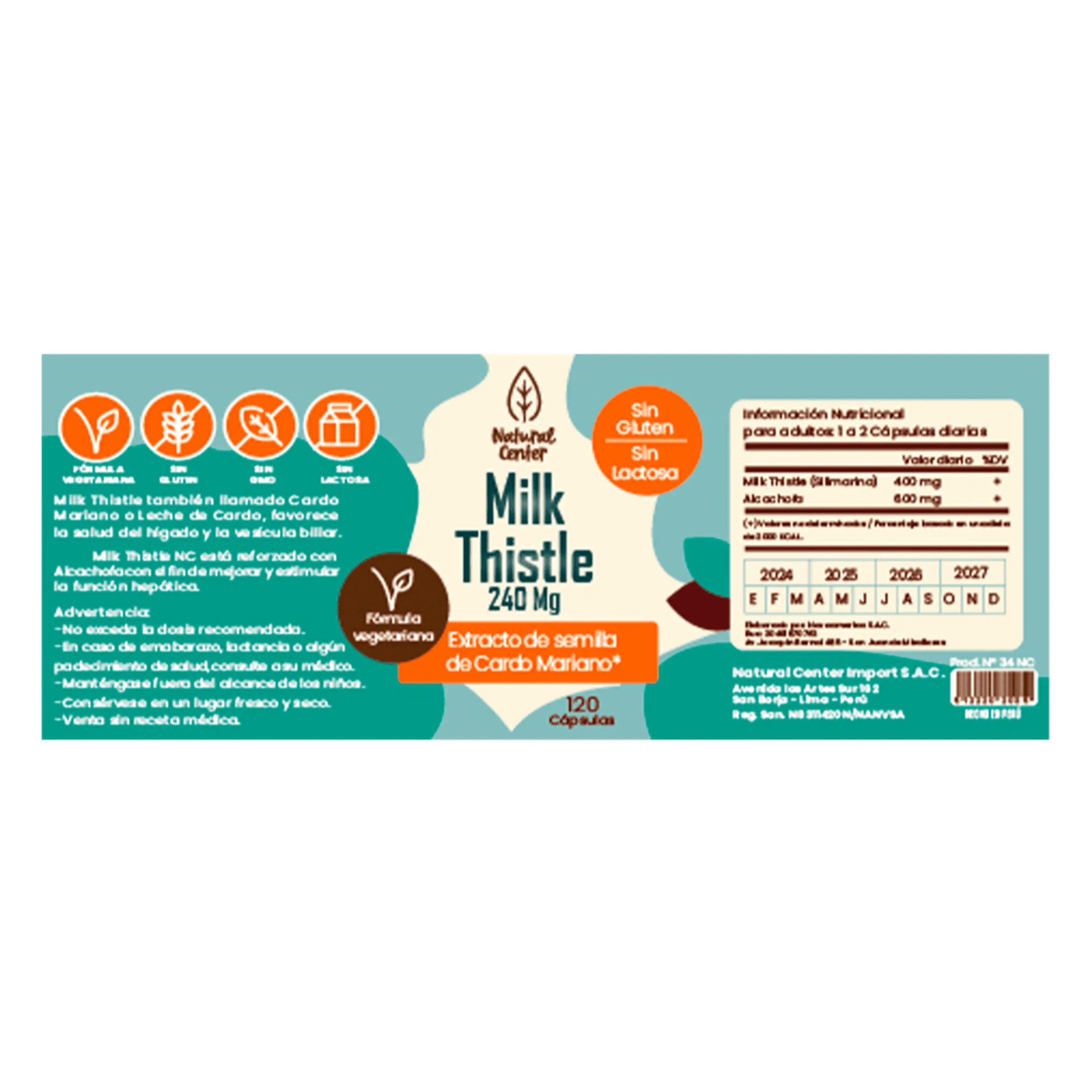 MILK THISTLE 240 mg - fco x 120 cap 2