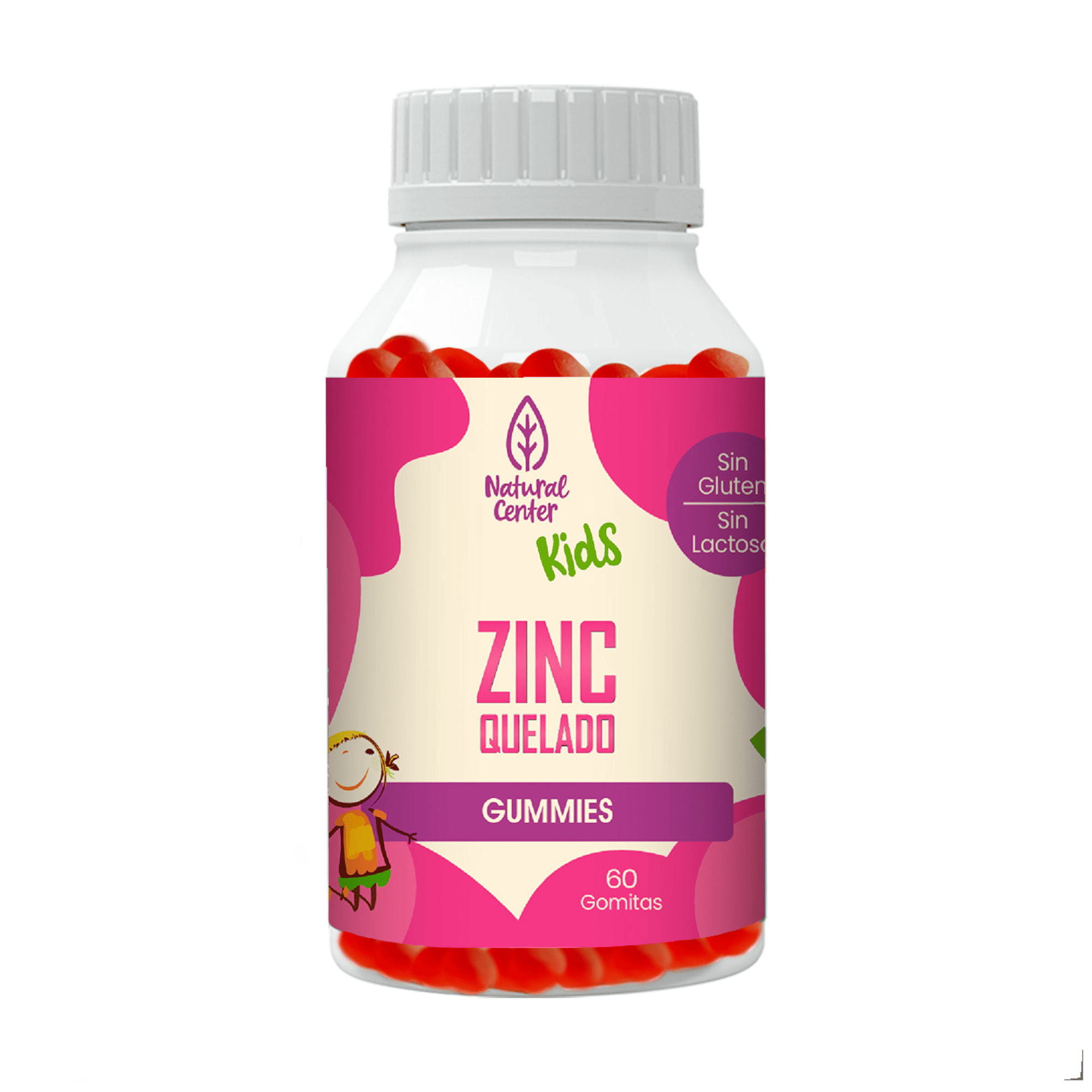 ZINC quelado - fco x 60 GOMITAS. / MIEL 1