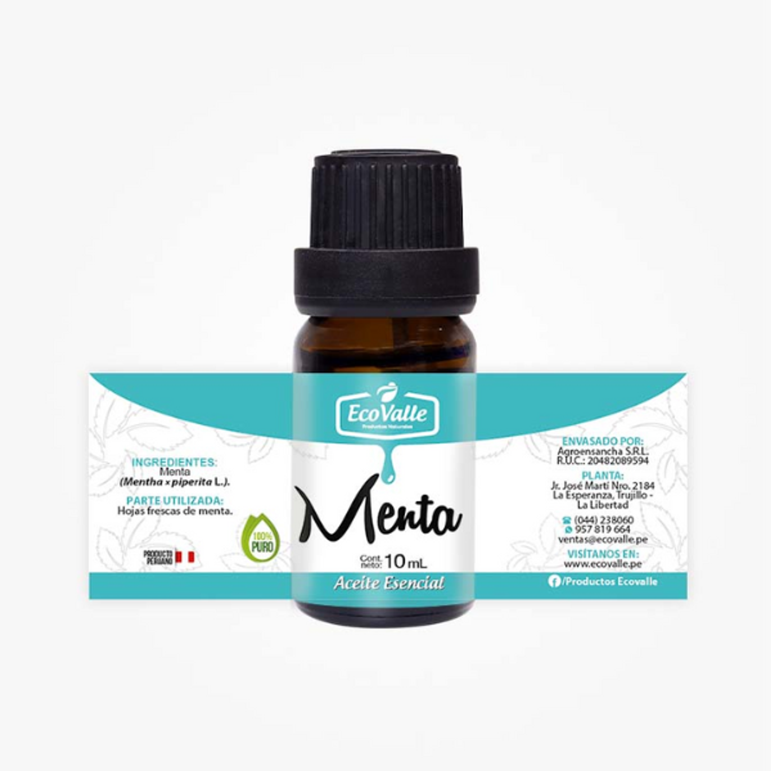 ACEITE ESENCIAL DE MENTA vidrio x 10 ml 4