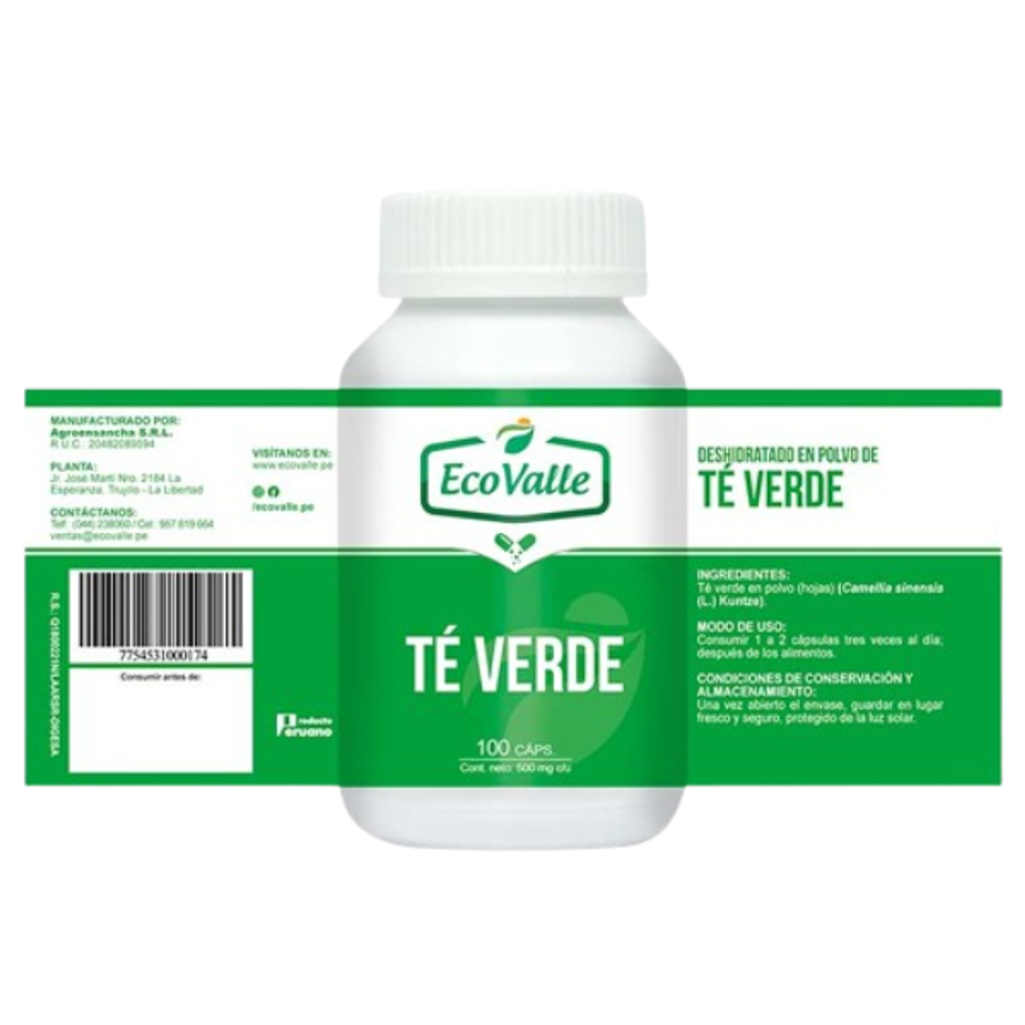 TE VERDE 500G-FCO x 100 CAPS 2
