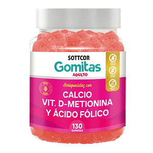 CALCIO VIT D METIONINA Y ACIDO FOLICO (adultos) - fco x 130 gomitas 