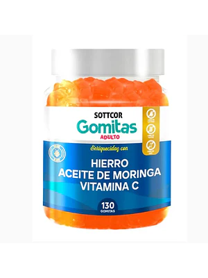 HIERRO/MORINGA/VITC/B9/B12 (niños) - fco x 130 gomitas 