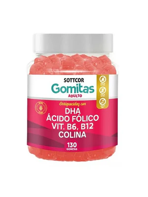 DHA ACIDO FOLICO VIT B6, B12 COLINA - fco x 130 gomitas 