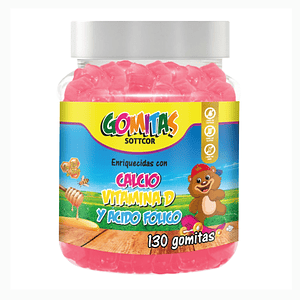 CALCIO VIT D y ACIDO FOLICO (niños) - fco x 130 gomitas 