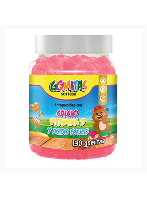CALCIO VIT D y ACIDO FOLICO (niños) - fco x 130 gomitas 