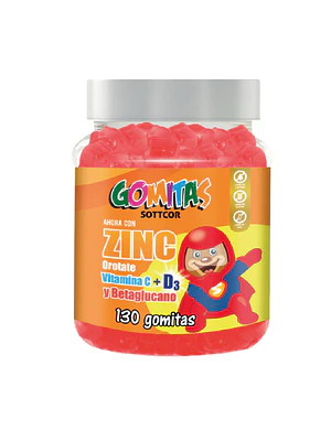 ZINC OROTATE + VIT C D3 BETAGLUCANO - fco x 130 gomitas.