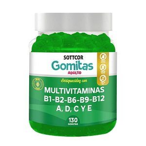 MULTIVITAMINAS B1-B2-B6-B9-B12 A,D,C y E - fco x 130 gomitas