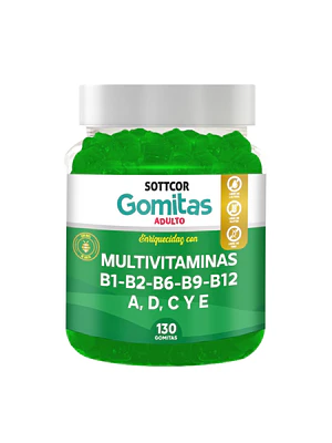 MULTIVITAMINAS B1-B2-B6-B9-B12 A,D,C y E - fco x 130 gomitas