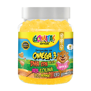 OMEGA/DHA/EPA/ARA/COLINA B12 Y POTASIO (niños) - fco x130 gomitas 