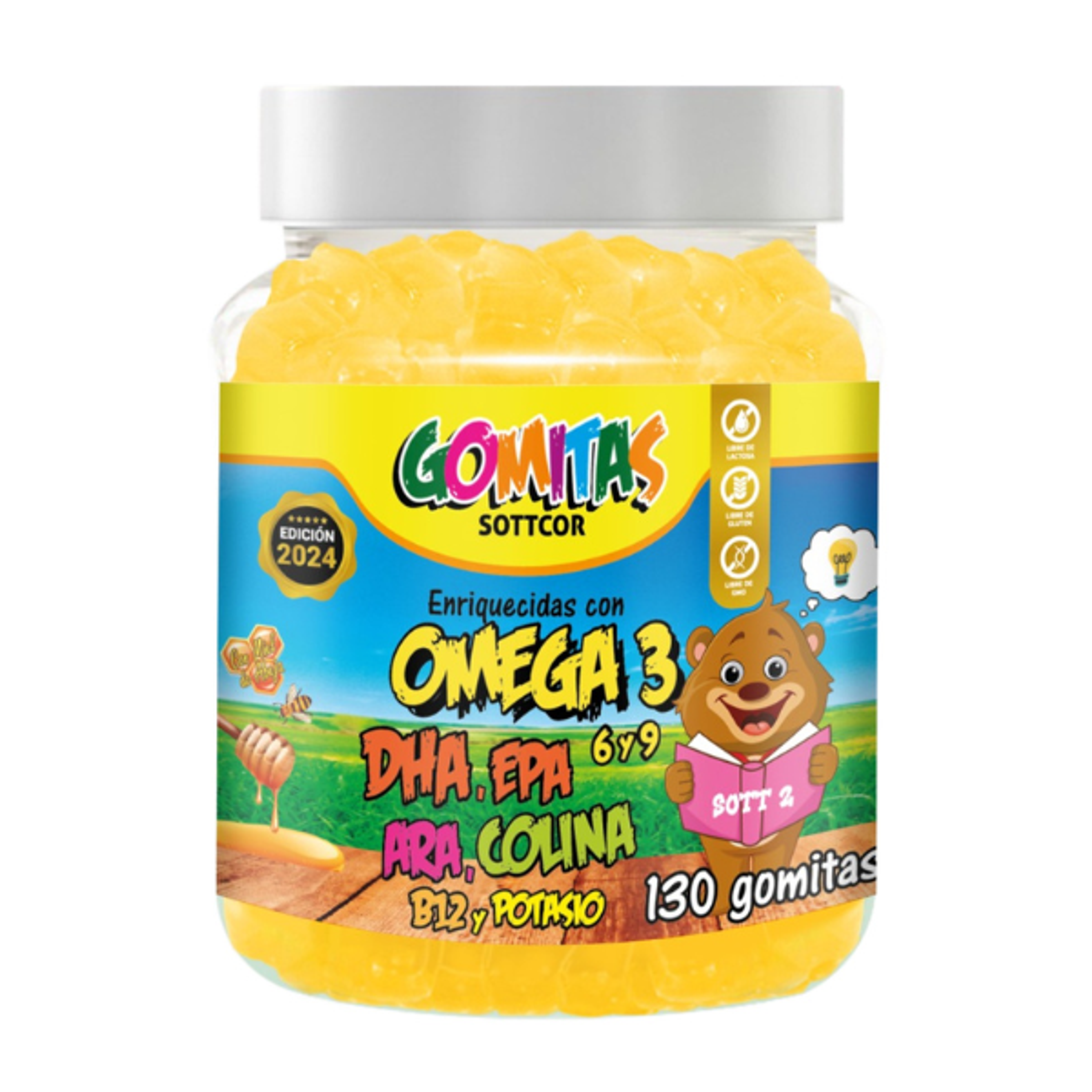 OMEGA/DHA/EPA/ARA/COLINA B12 Y POTASIO (niños) - fco x130 gomitas  1