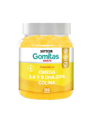 OMEGA 369 DHA-EPA COLINA B12 Y POTASIO (adulto) - fco x 130 gomitas