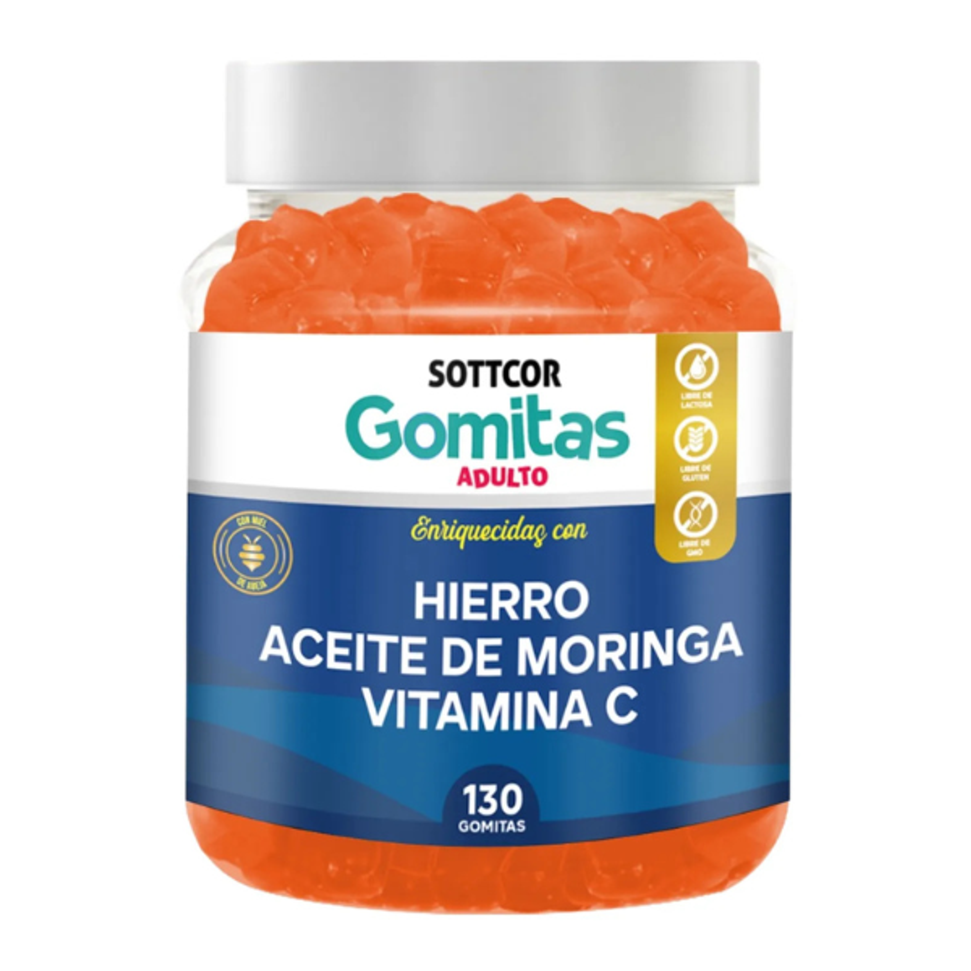 HIERRO/MORINGA/VITC/B9/B12 (adulto) - fco x 130 gomitas  1