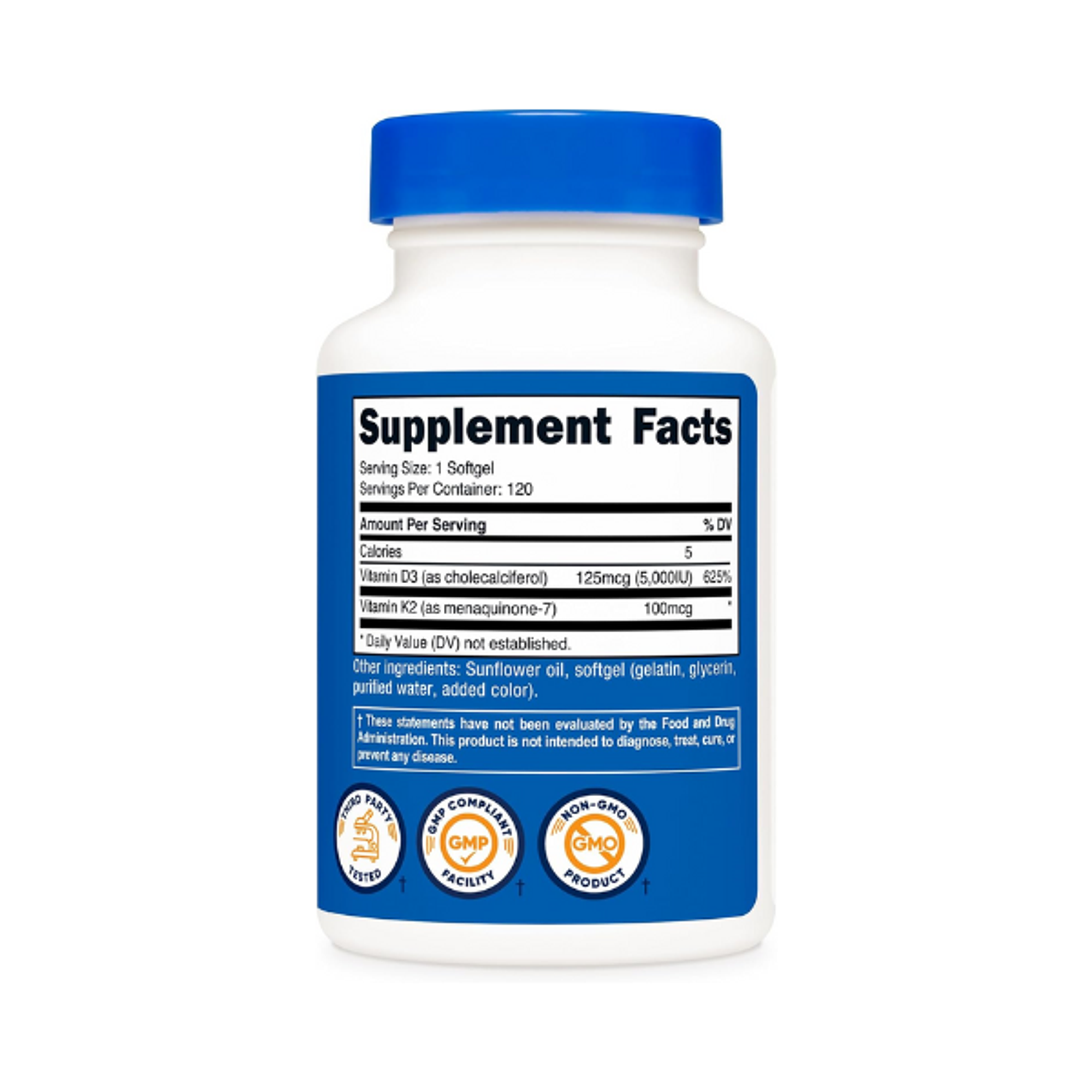 VITAMINA K2 + VITAMINA D3 - Fco x 120 Softgel 4