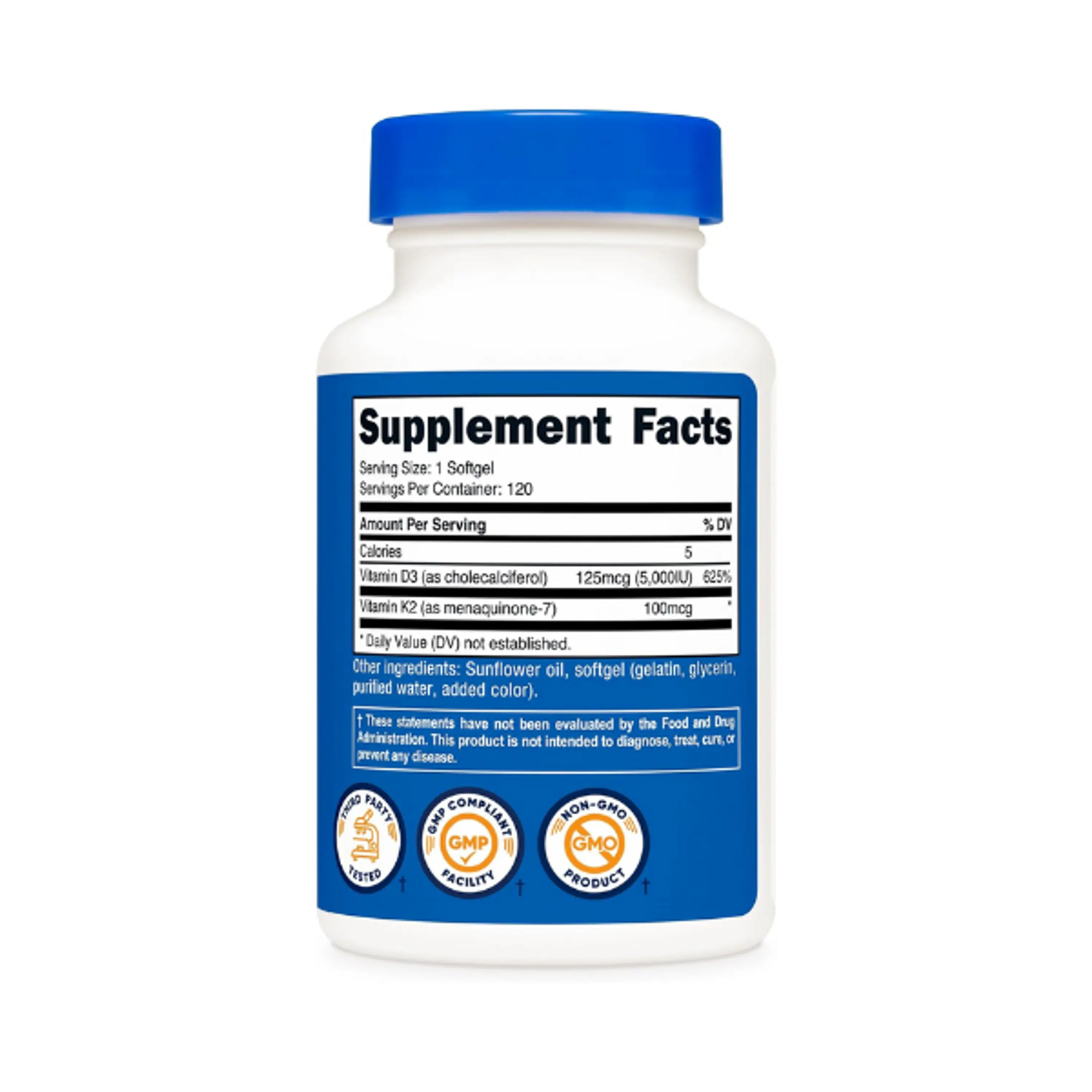 VITAMINA K2 + VITAMINA D3 - Fco x 120 Softgel 4