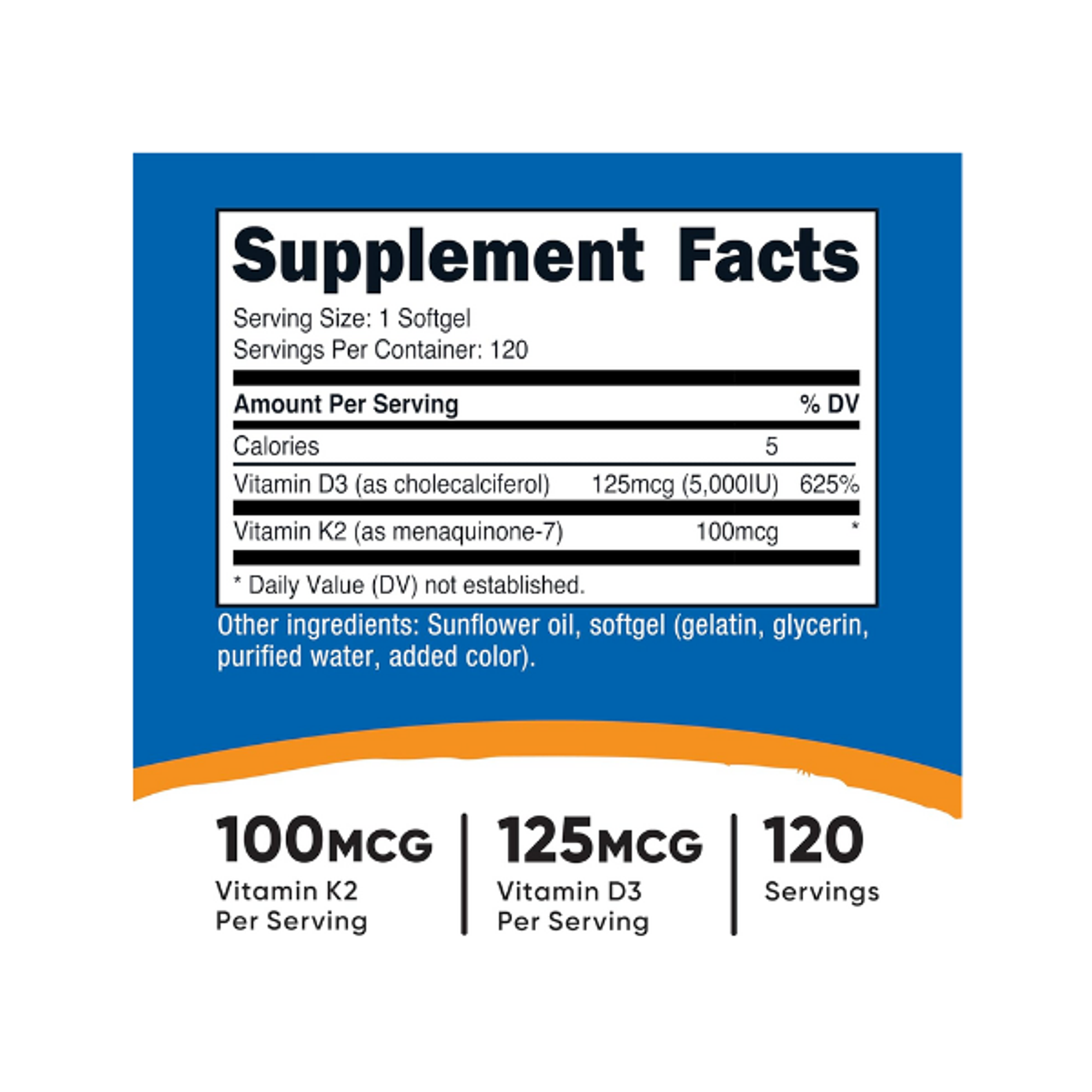 VITAMINA K2 + VITAMINA D3 - Fco x 120 Softgel 2