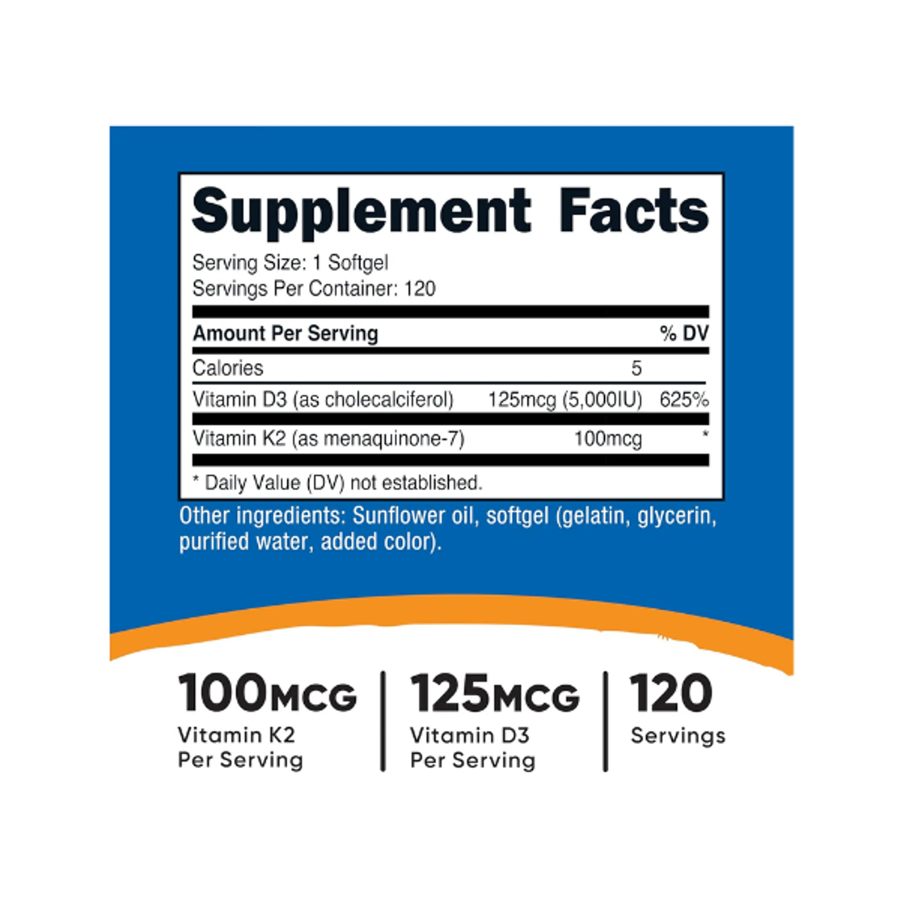 VITAMINA K2 + VITAMINA D3 - Fco x 120 Softgel 2